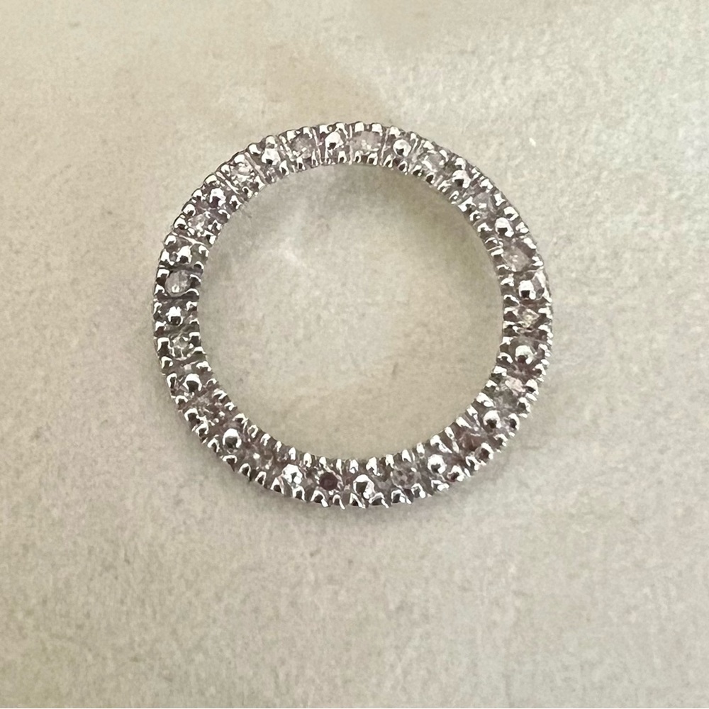 10K real white gold pendant charm